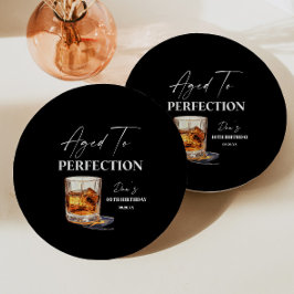 Aged To Perfection Whisky Glass Birthday Party ペーパープレート