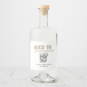 Aged to Perfection White Whiskey Birthday Party リキュールボトルラベル (正面)