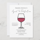 Aged To Perfection Wine 50th Birthday 招待状 (正面)