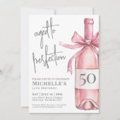 Aged To Perfection Wine 50th Birthday Party 招待状 (正面)