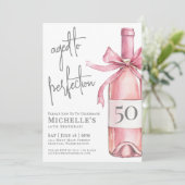 Aged To Perfection Wine 50th Birthday Party 招待状 (スタンド正面)