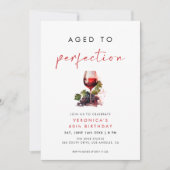Aged to Perfection Wine Birthday 招待状 (正面)