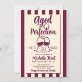 Aged to Perfection Wine Birthday Celebration 招待状 (正面)