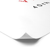 Aged to Perfection Wine Birthday Welcome Sign ポスター (角)