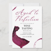 Aged To Perfection Wine Tasting Invite 招待状 (正面)