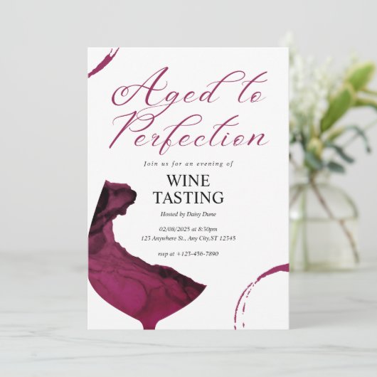 Aged To Perfection Wine Tasting Invite 招待状 (スタンド正面)