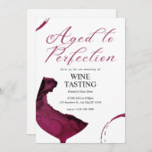 Aged To Perfection Wine Tasting Invite 招待状 (正面/裏面)