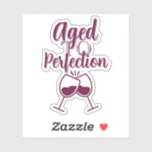 Aged to Perfection Wine Themed シール (シート)