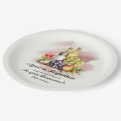 Aged to Perfection Wine Themed 50th Birthday Party ペーパープレート (アングル)