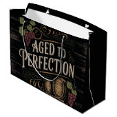 Aged to Perfection with Rustic Barrel Theme Design ラージペーパーバッグ (裏面アングル)