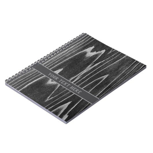 Aged Wood Grain Minimalist - Personalizable ノートブック (左側)