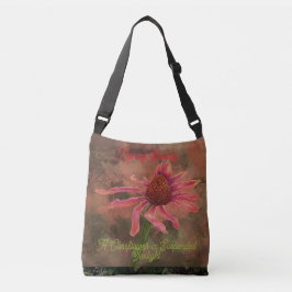 Ageing Beauty, A Coneflower in Suspended Twilight クロスボディバッグ