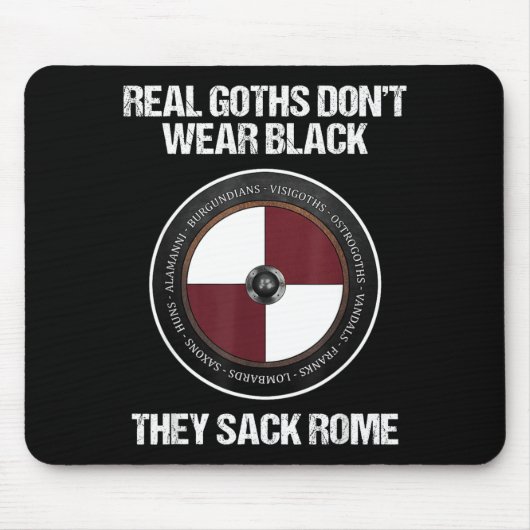 Agema Apparel Uni-adults Medieval History , Black, マウスパッド (正面)