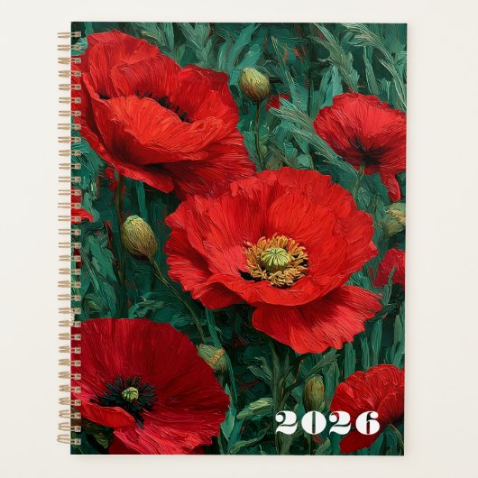 Agenda 2026 Flores Inspiración Vincent van Gogh プランナー手帳 (正面)