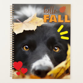 Agenda con imagen de perro entre hojas  プランナー手帳