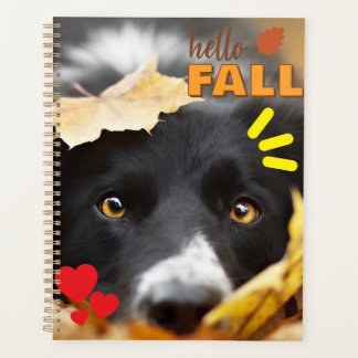 Agenda con imagen de perro entre hojas  プランナー手帳