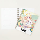 Agenda de chica abrazando a un gato プランナー手帳 (ディスプレー)