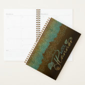 Agenda elegante con purpurina colo miel y turquesa プランナー手帳 (ディスプレー)