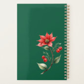 Agenda Espiral Natal verde e flores vermelhas プランナー手帳 (裏面)