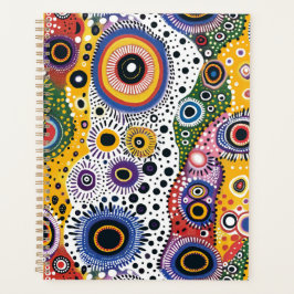 Agenda Grande de Tapa Dura con Patrón Psicodélico プランナー手帳