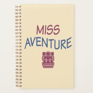 Agenda Miss Aventure. Idée cadeau Voyages プランナー手帳