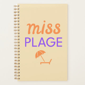 Agenda Miss Plage. Idée cadeau Vacances プランナー手帳