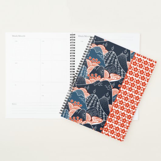 Agenda Motif Japonais Montagne Fleur Sakura プランナー手帳 (ディスプレー)