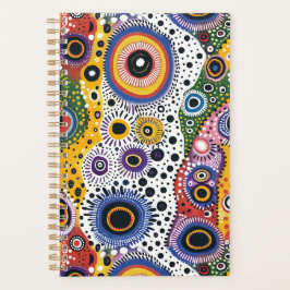 Agenda Pequeña de Tapa Dura con Patrón Psicodélico プランナー手帳