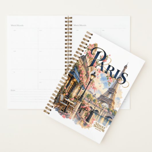 Agenda pequeña París de tapa dura con Torre Eiffel プランナー手帳 (ディスプレー)