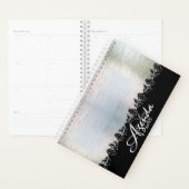 Agenda plateada personalizada con flores プランナー手帳 (ディスプレー)