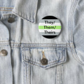 Agenderの旗それらまたはそれらまたは彼等の物ボタン 缶バッジ (インサイチュ)