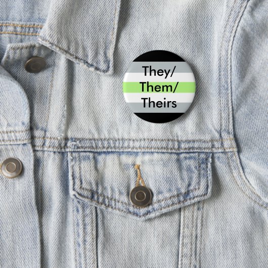 Agenderの旗それらまたはそれらまたは彼等の物ボタン 缶バッジ (インサイチュ)