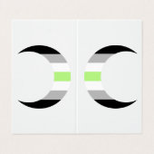 Agenderプライド三日月のグリーティングカード 名刺 (外部フラット)