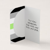 Agenderプライド三日月のグリーティングカード 名刺 (内部)