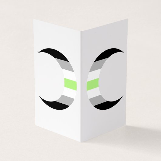 Agenderプライド三日月のグリーティングカード 名刺 (外部)