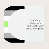 Agenderプライド三日月のグリーティングカード 名刺 (内部フラット)