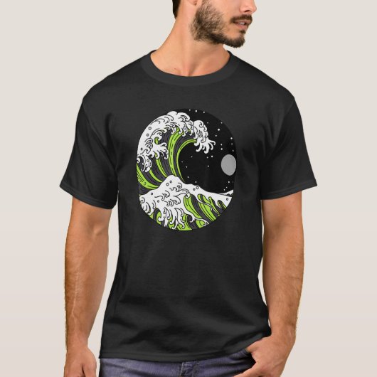 Agenderプライド非バイナ日本のリー波性神経細胞 Tシャツ (正面)
