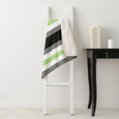 Agenderプライド、LGBTQプライド、ブラックグレーとグリーン シェルパブランケット (インサイチュ)