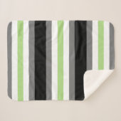 Agenderプライド、LGBTQプライド、ブラックグレーとグリーン シェルパブランケット (正面(横))