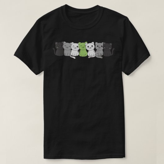 Agender Flag Non Binary Pride LGBTQ Cats cute agen Tシャツ (デザイン正面)