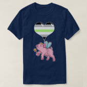 Agender Pig FairyNonbinary Gender Tシャツ (デザイン正面)