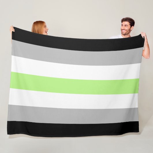 Agender Pride Flag – アジェンダー 身元 LGBTQIA+ フリースブランケット (インサイチュ)