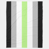 Agender Pride Flag – アジェンダー 身元 LGBTQIA+ フリースブランケット (正面)