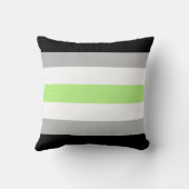 Agender Pride Flag – Agender Identity LGBTQIA+ クッション (裏面)