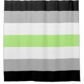 Agender Pride Flag – Agender Identity LGBTQIA+  シャワーカーテン (正面)