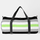 Agender Pride Flag – Agender Identity LGBTQIA+  ダッフルバッグ (裏面)