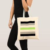 Agender Pride Flag – Agender Identity LGBTQIA+  トートバッグ (正面(商品))
