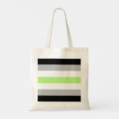 Agender Pride Flag – Agender Identity LGBTQIA+  トートバッグ (裏面)