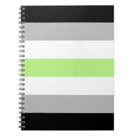 Agender Pride Flag – Agender Identity LGBTQIA+ ノートブック