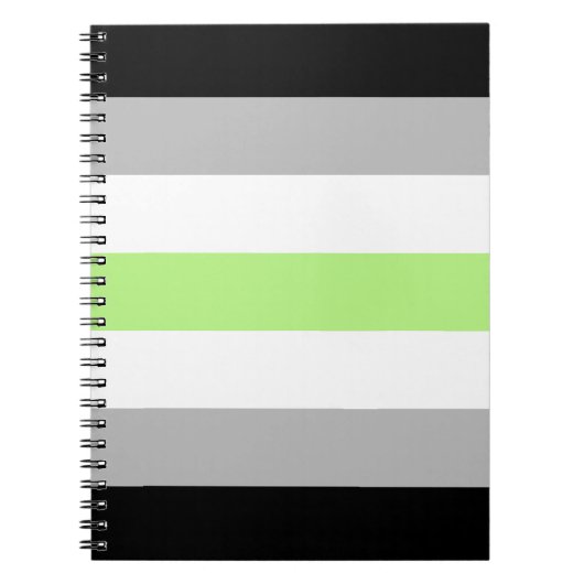 Agender Pride Flag – Agender Identity LGBTQIA+  ノートブック (正面)